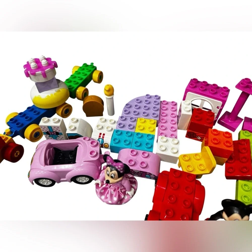 Lego Duplo Mixed Mickey & Minnie Lot: Figures Train Cars Blocks